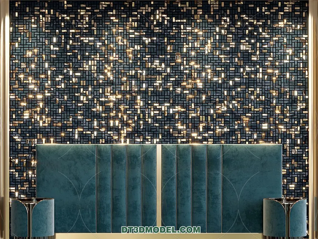 3D Model of Headboard - Bedroom Decoration 3D - 008