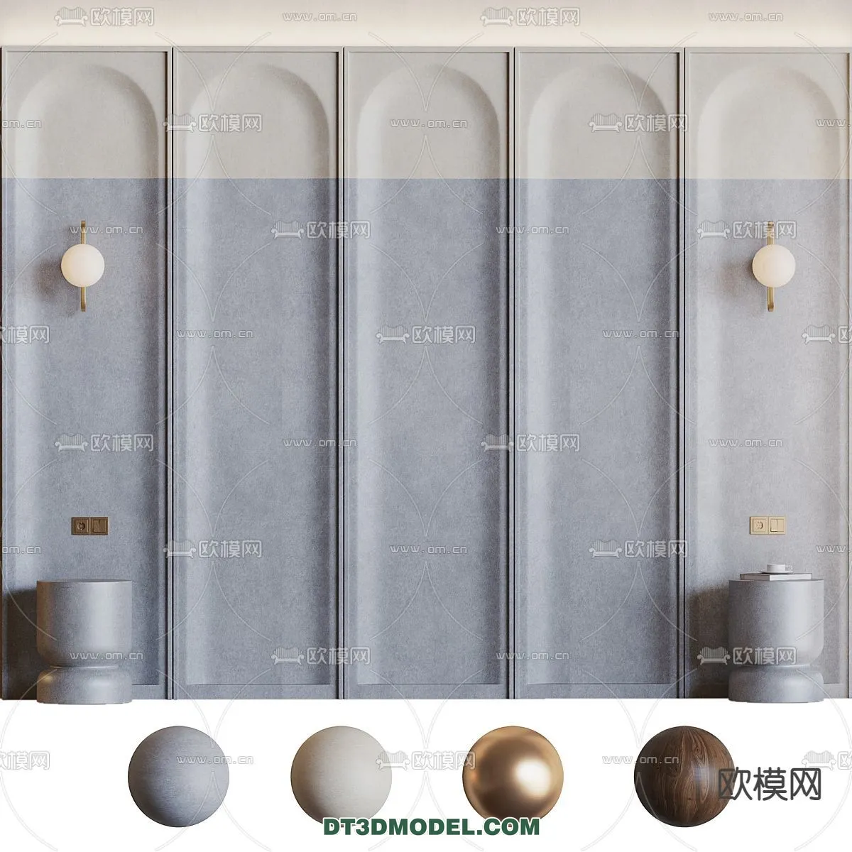 3D Model of Headboard - Bedroom Decoration 3D - 013