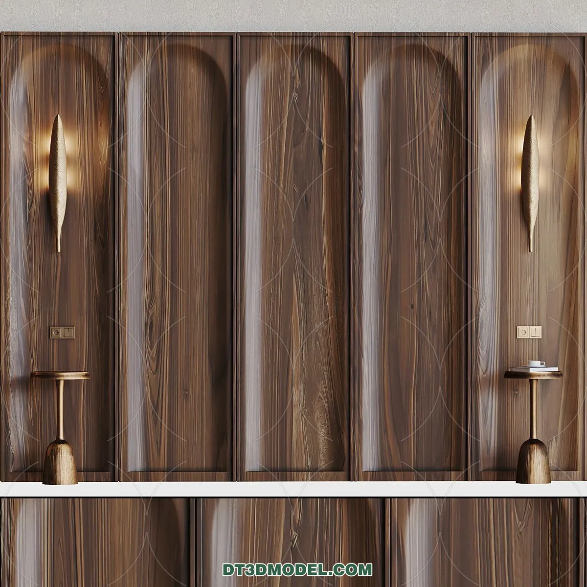 3D Model of Headboard - Bedroom Decoration 3D - 014