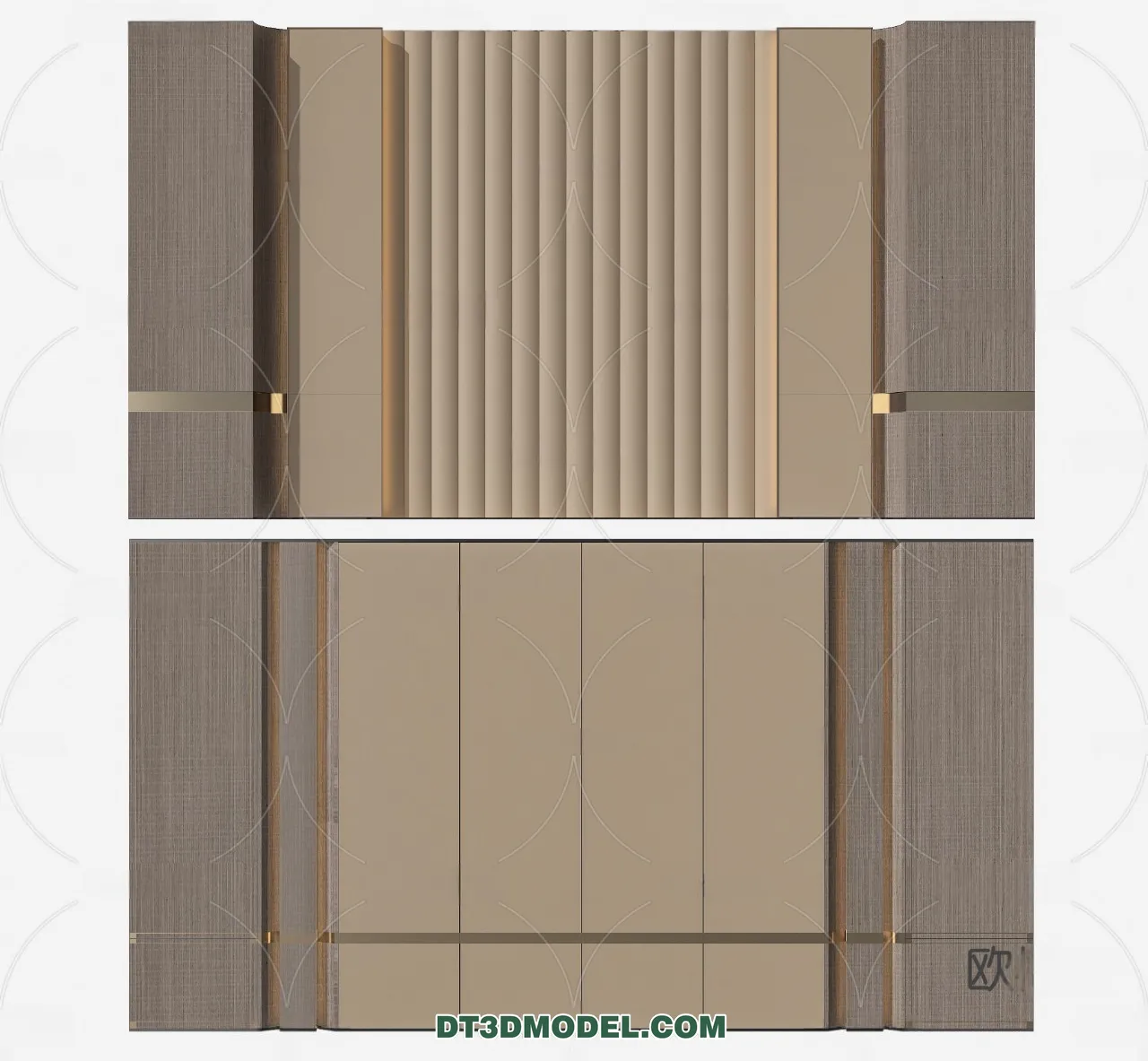 3D Model of Headboard - Bedroom Decoration 3D - 019