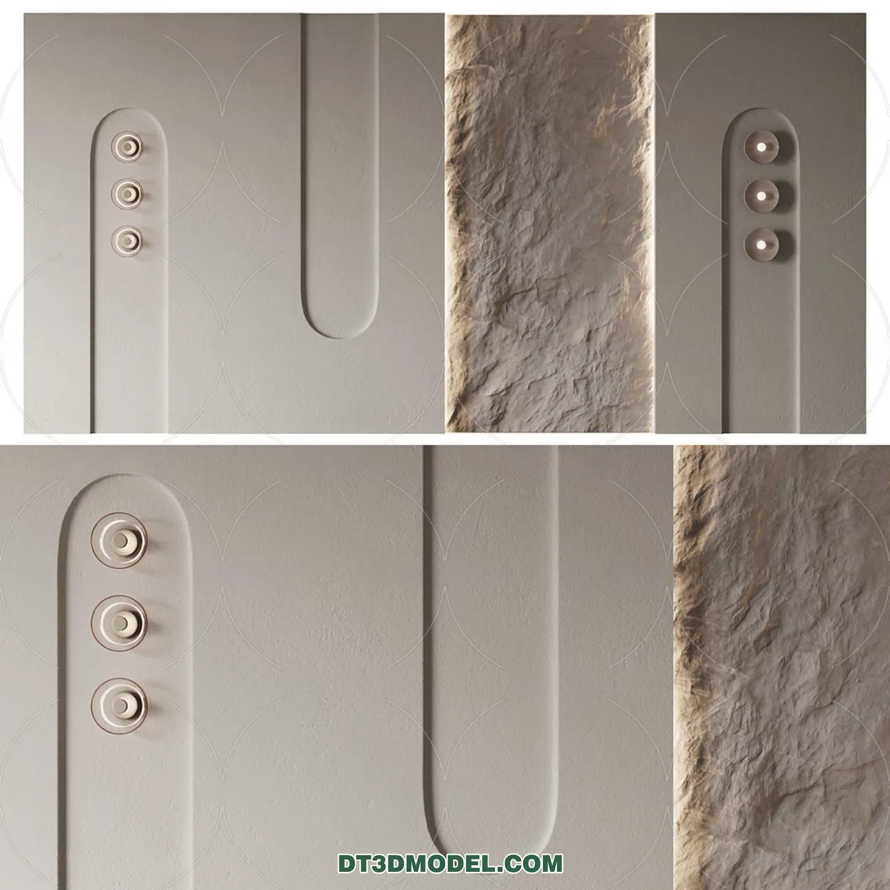 3D Model of Headboard - Bedroom Decoration 3D - 024