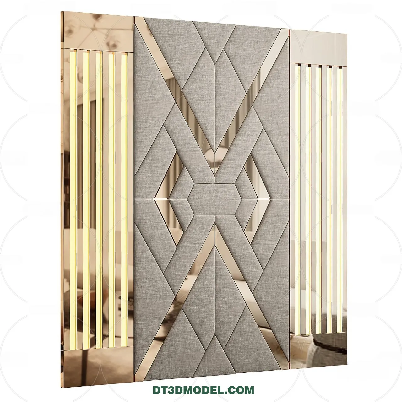 3D Model of Headboard - Bedroom Decoration 3D - 025