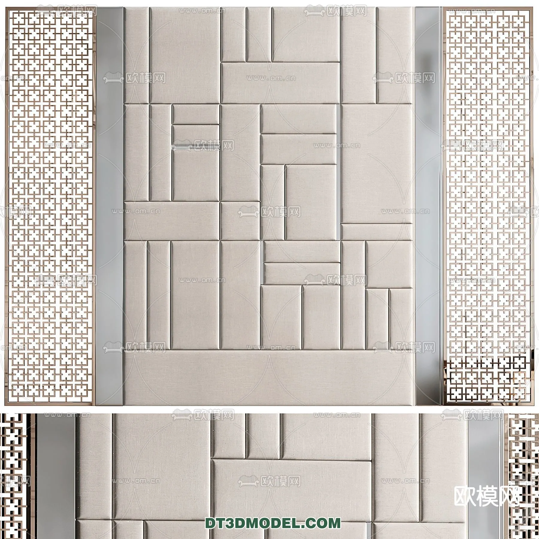 3D Model of Headboard - Bedroom Decoration 3D - 026