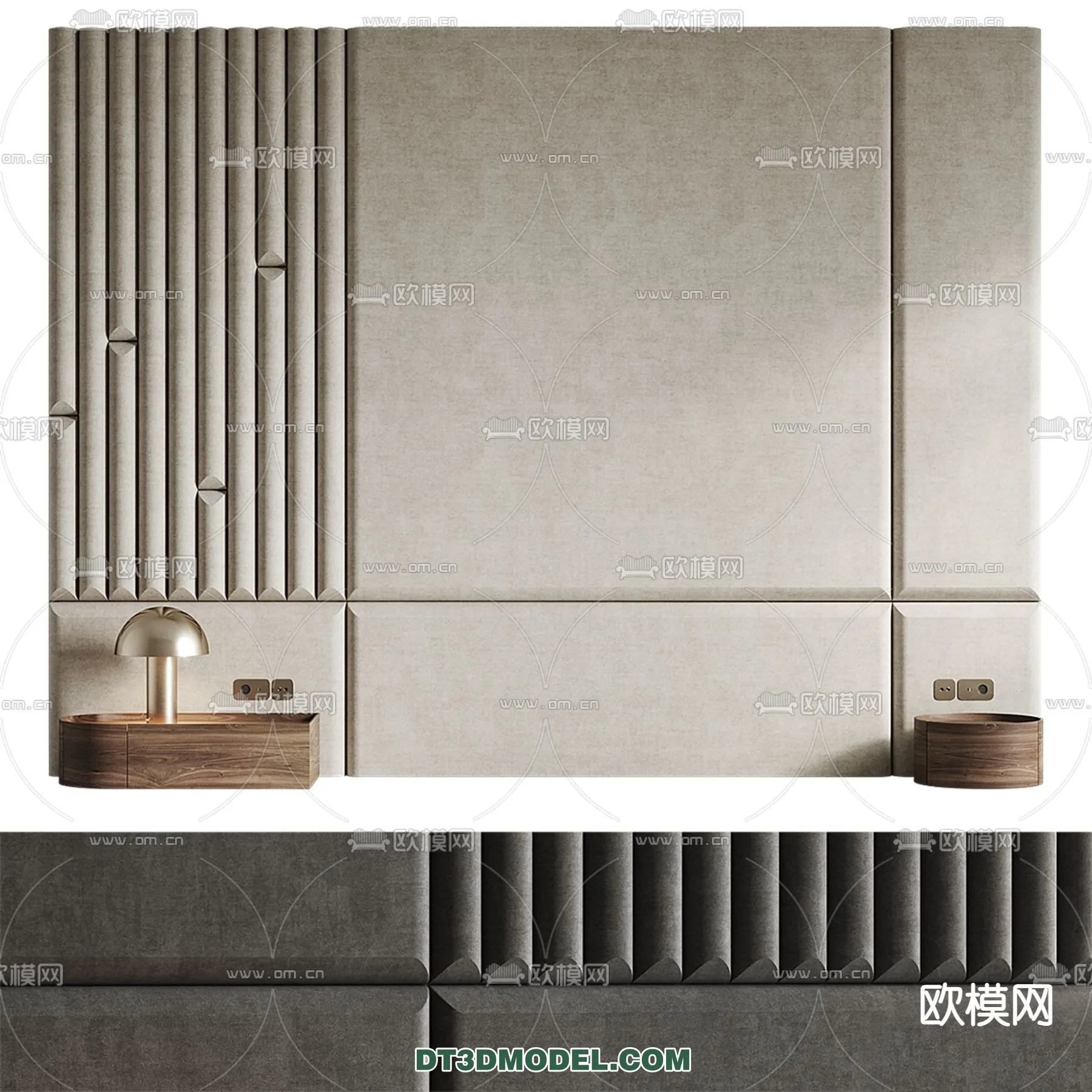 3D Model of Headboard - Bedroom Decoration 3D - 028