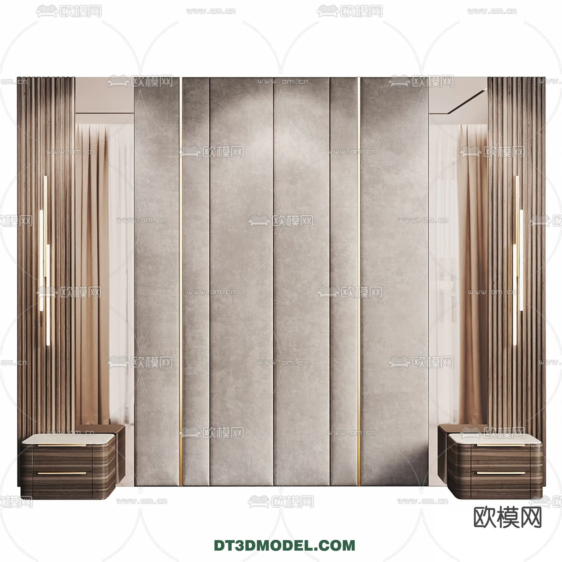 3D Model of Headboard - Bedroom Decoration 3D - 029