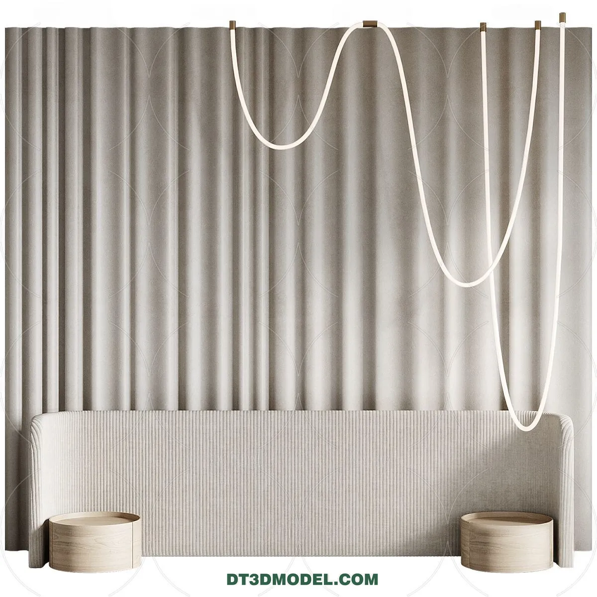 3D Model of Headboard - Bedroom Decoration 3D - 031