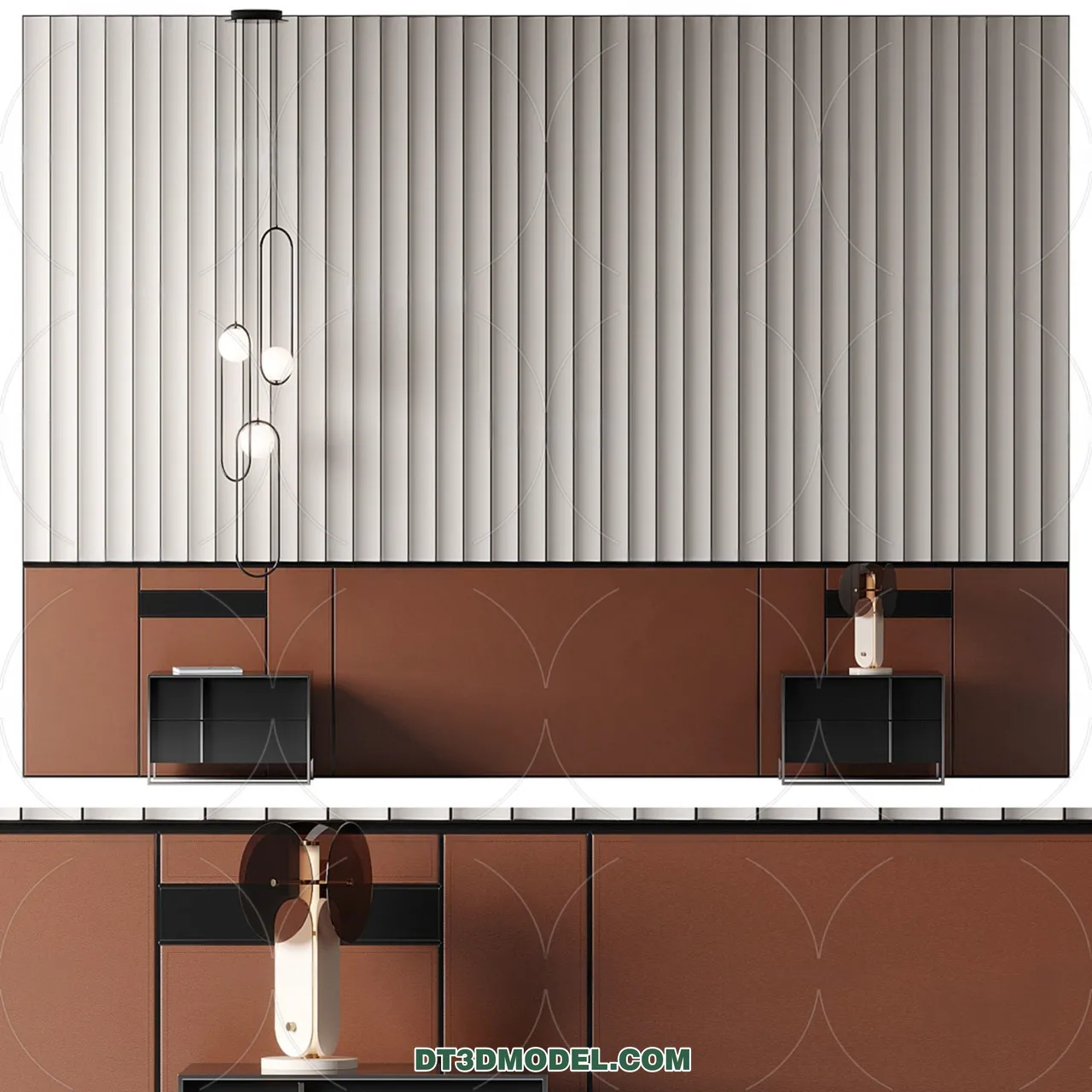 3D Model of Headboard - Bedroom Decoration 3D - 032