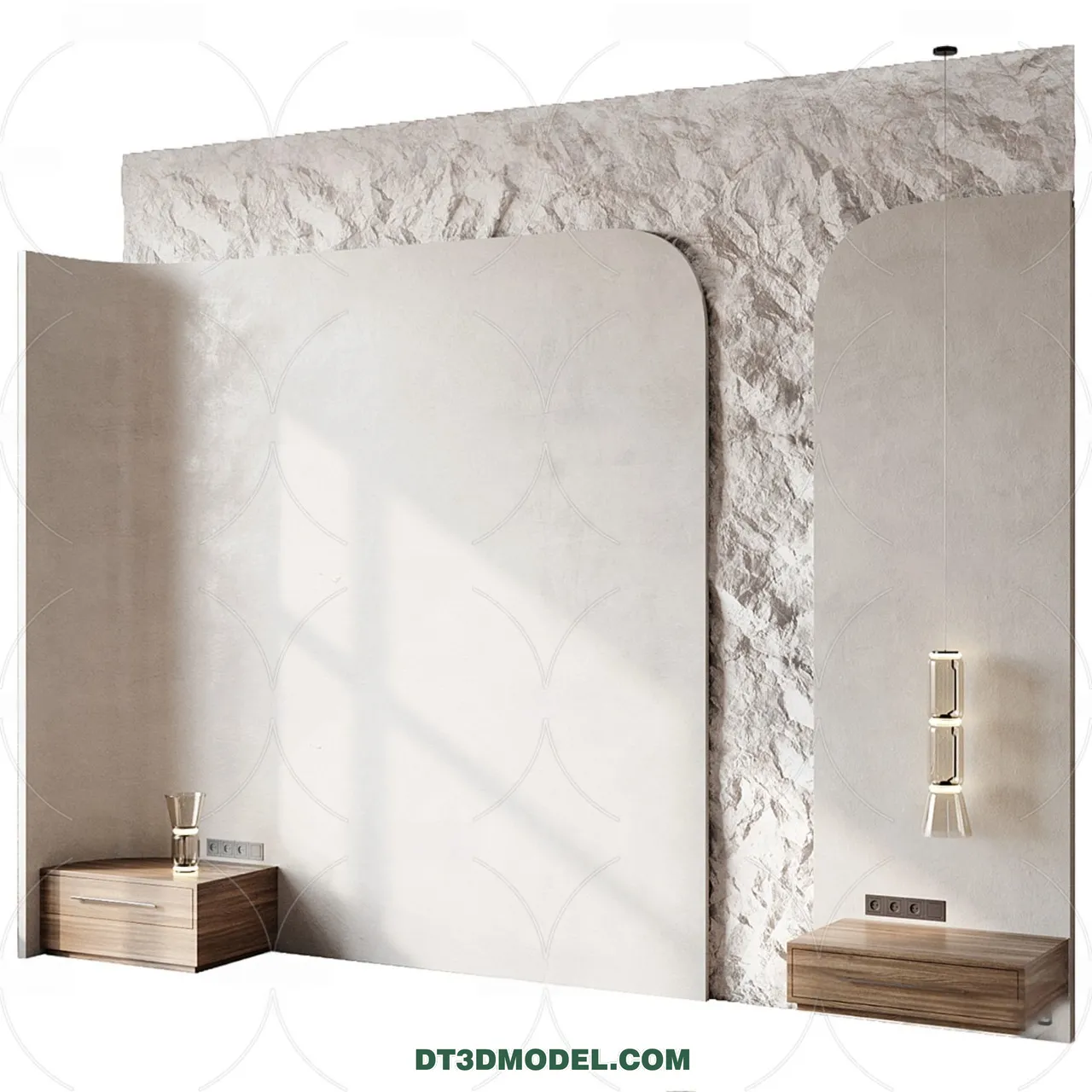 3D Model of Headboard - Bedroom Decoration 3D - 033