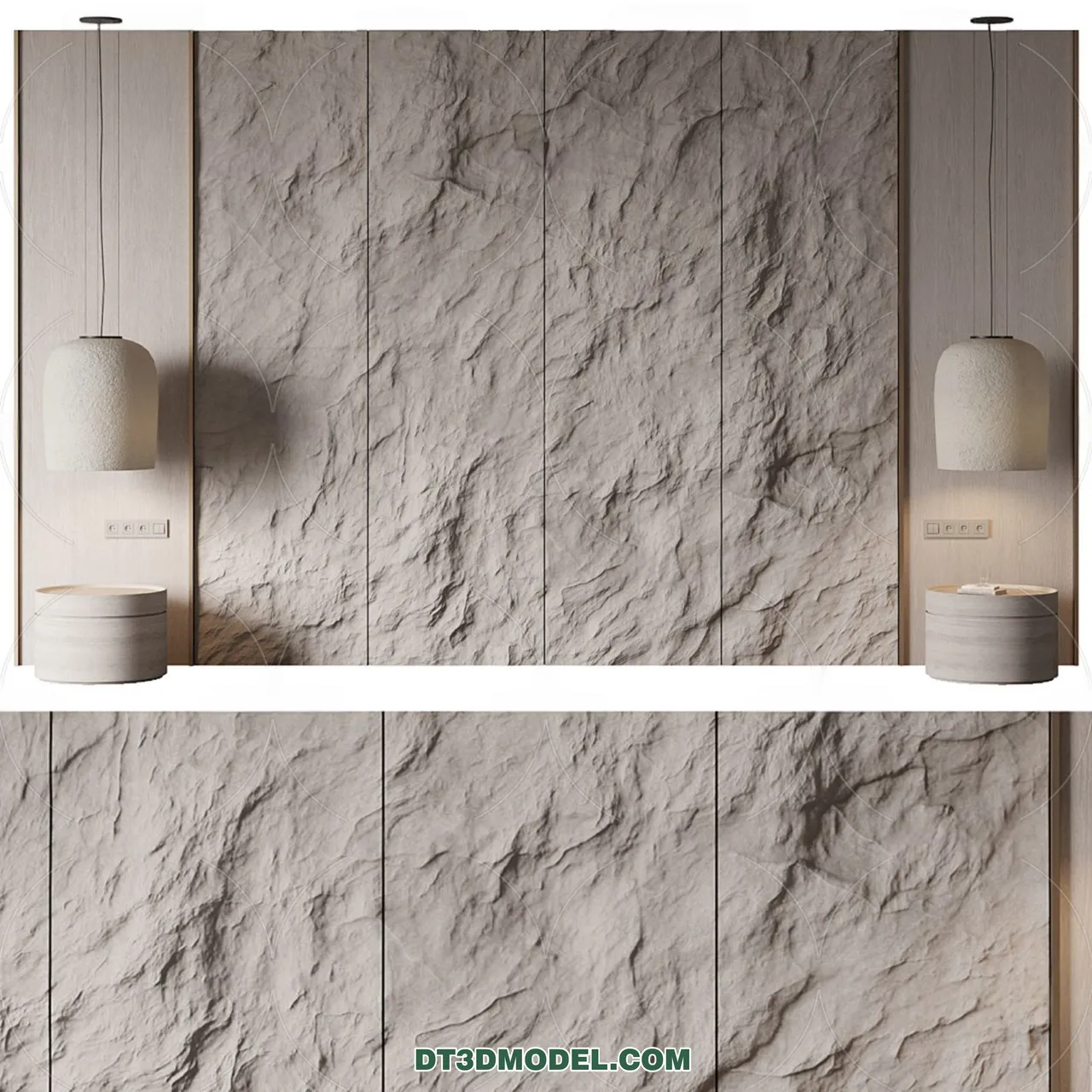 3D Model of Headboard - Bedroom Decoration 3D - 038