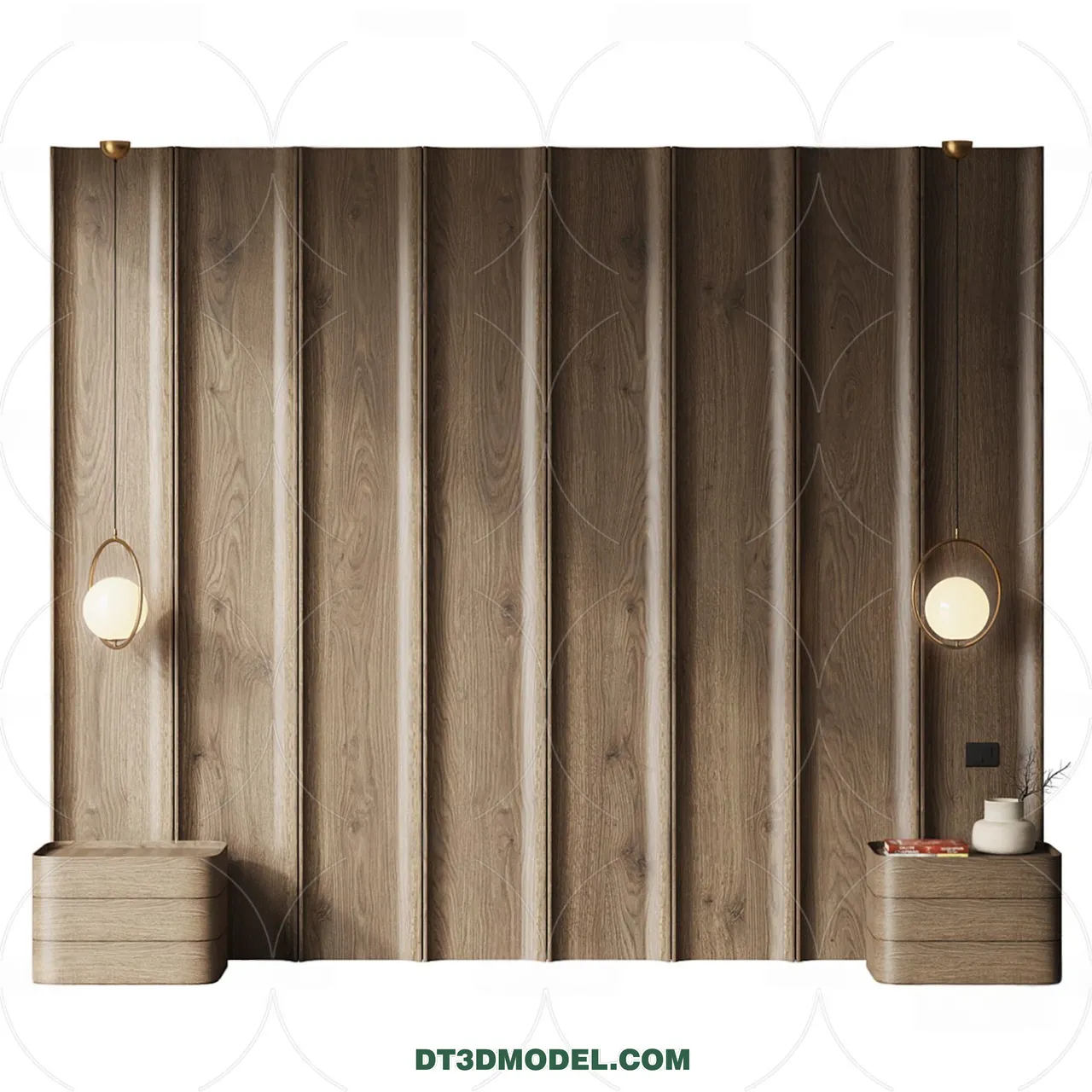 3D Model of Headboard - Bedroom Decoration 3D - 040