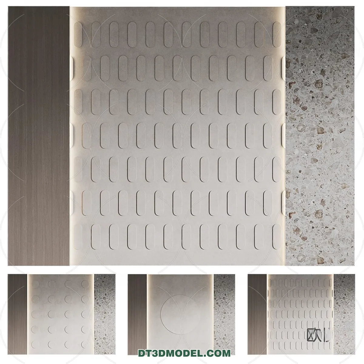 3D Model of Headboard - Bedroom Decoration 3D - 043