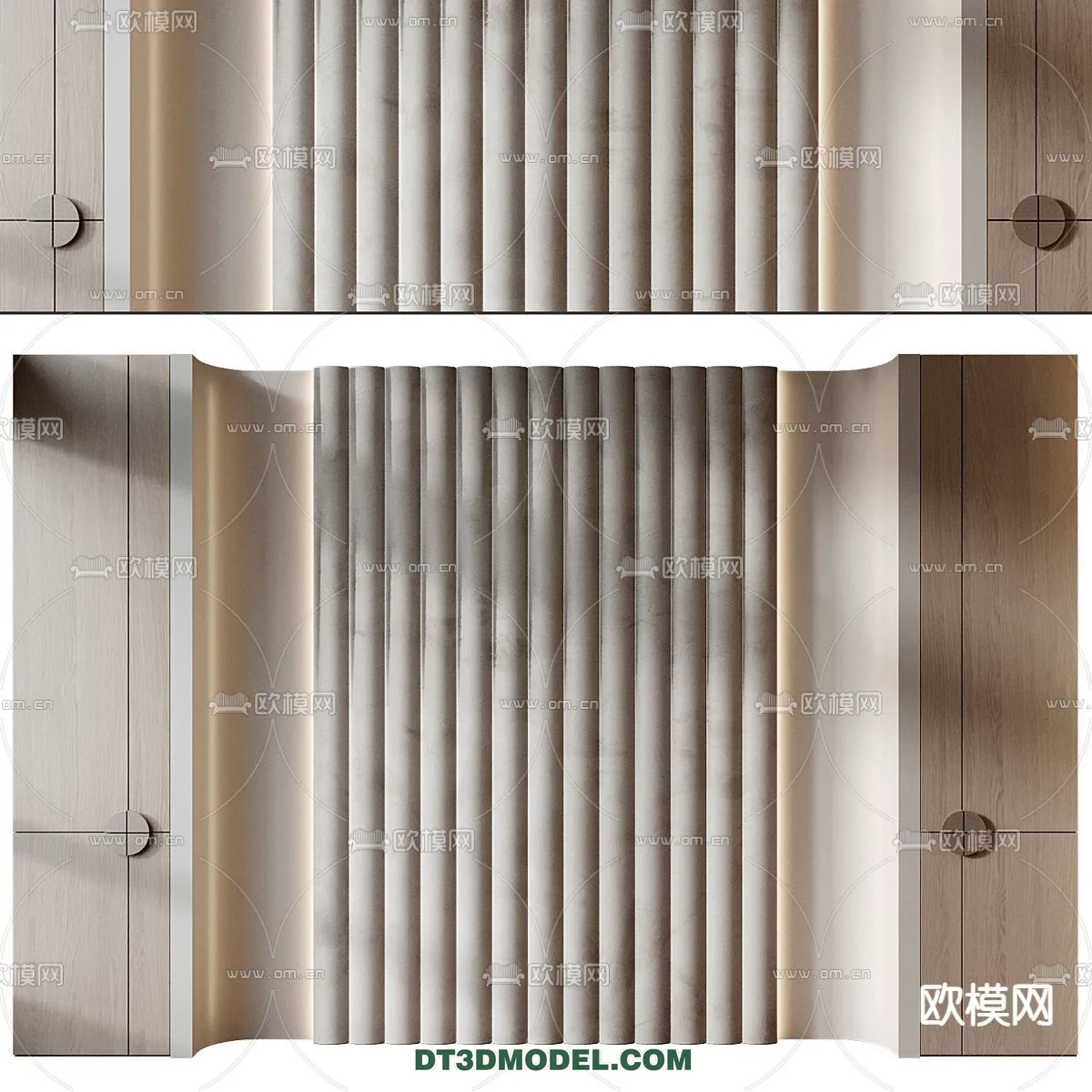 3D Model of Headboard - Bedroom Decoration 3D - 045