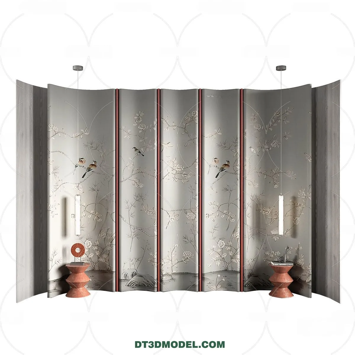 3D Model of Headboard - Bedroom Decoration 3D - 047