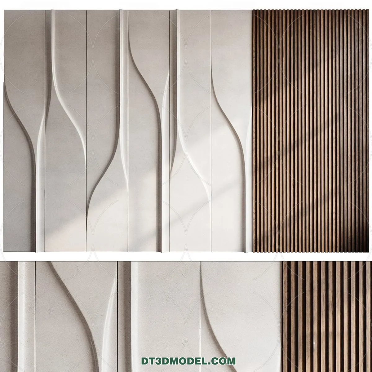 3D Model of Headboard - Bedroom Decoration 3D - 055