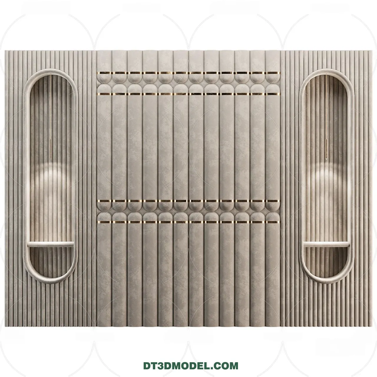 3D Model of Headboard - Bedroom Decoration 3D - 056