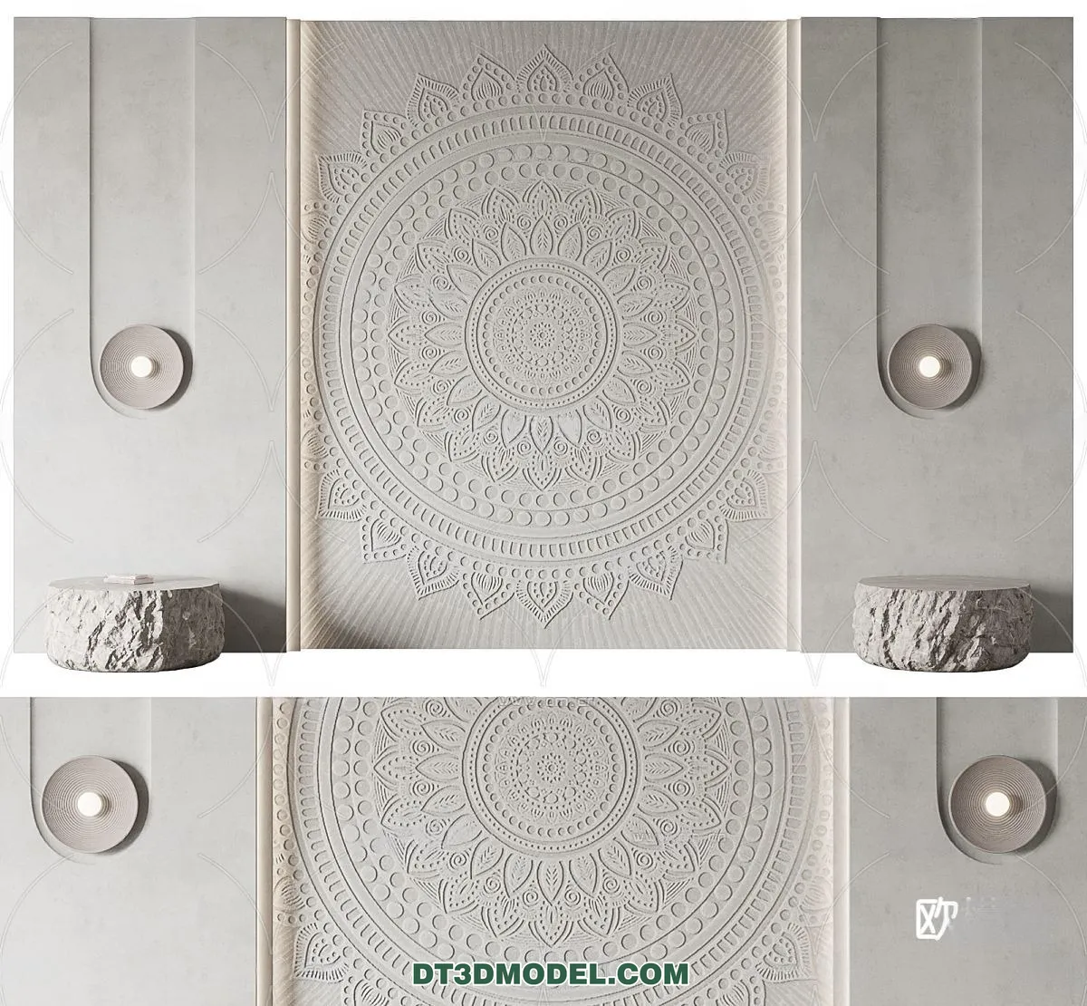 3D Model of Headboard - Bedroom Decoration 3D - 057