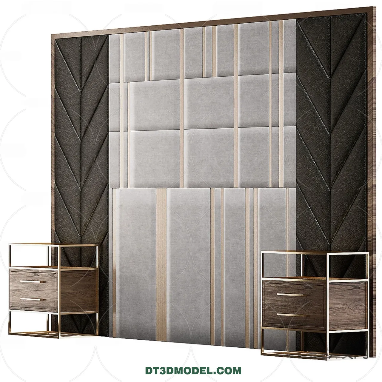 3D Model of Headboard - Bedroom Decoration 3D - 060