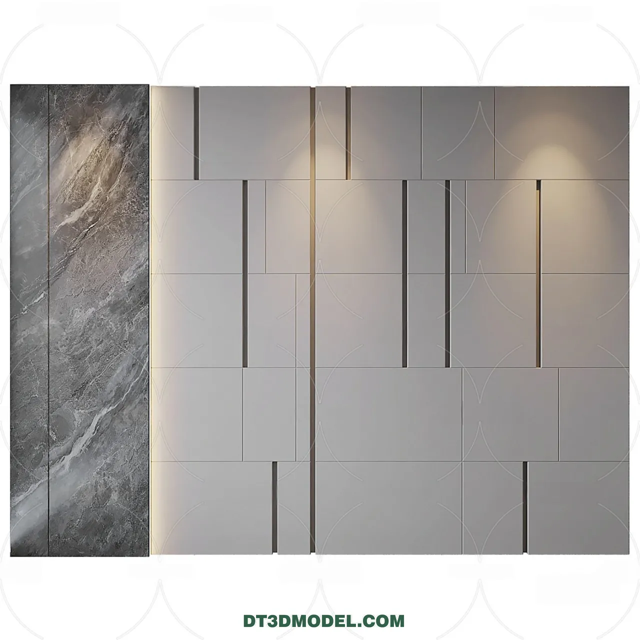 3D Model of Headboard - Bedroom Decoration 3D - 062