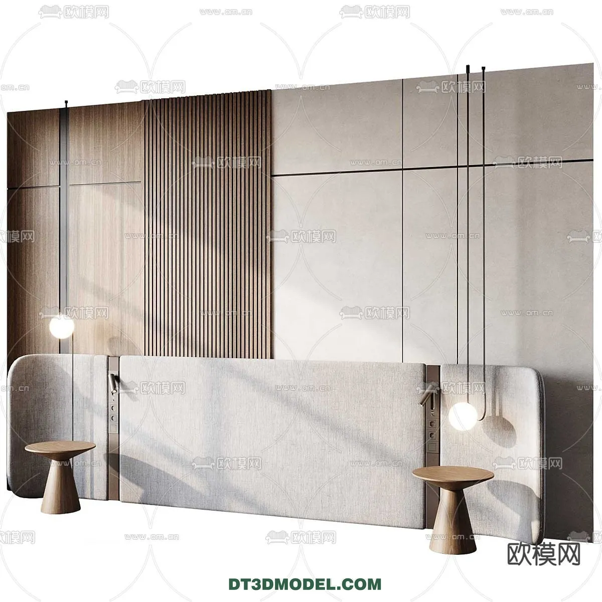 3D Model of Headboard - Bedroom Decoration 3D - 065