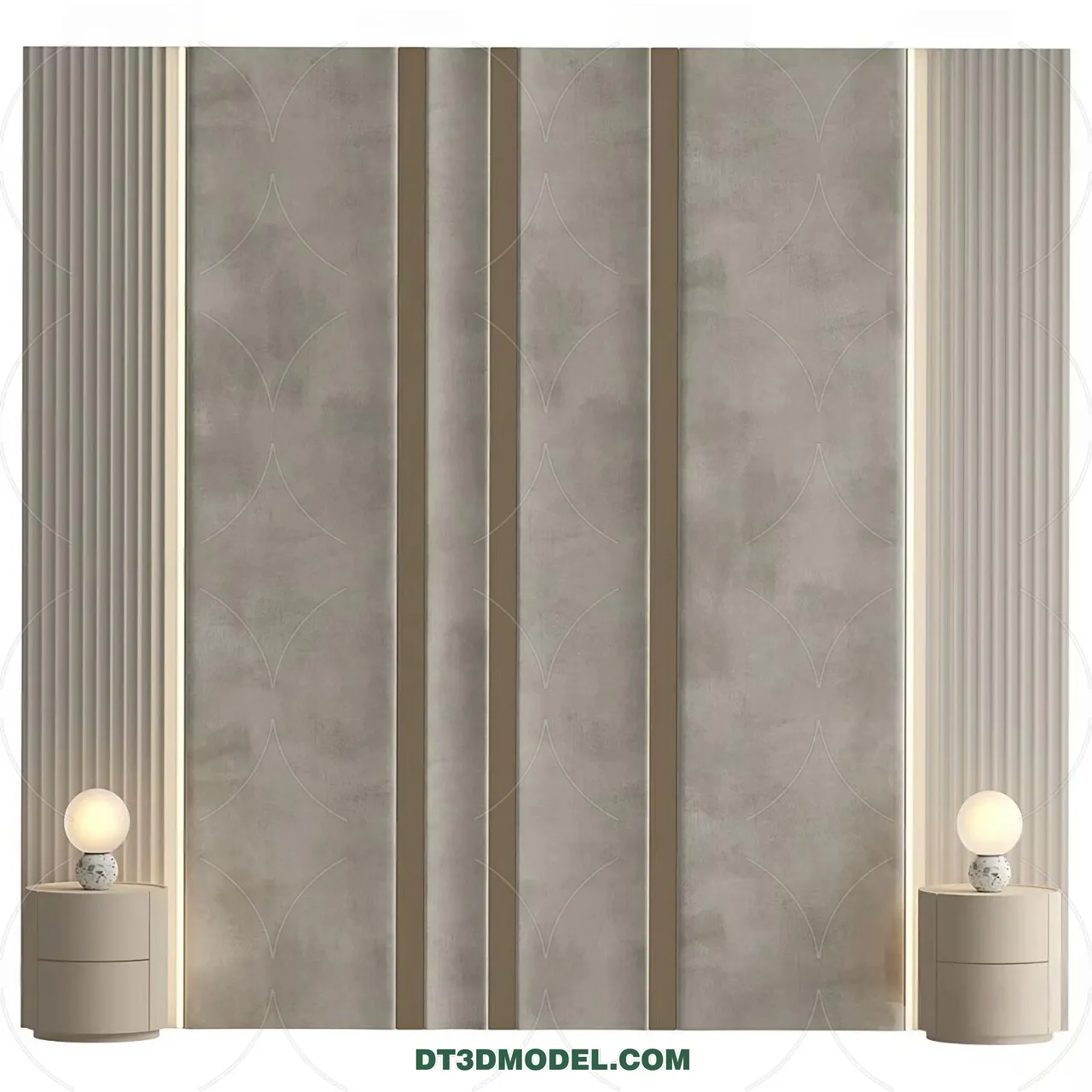 3D Model of Headboard - Bedroom Decoration 3D - 066