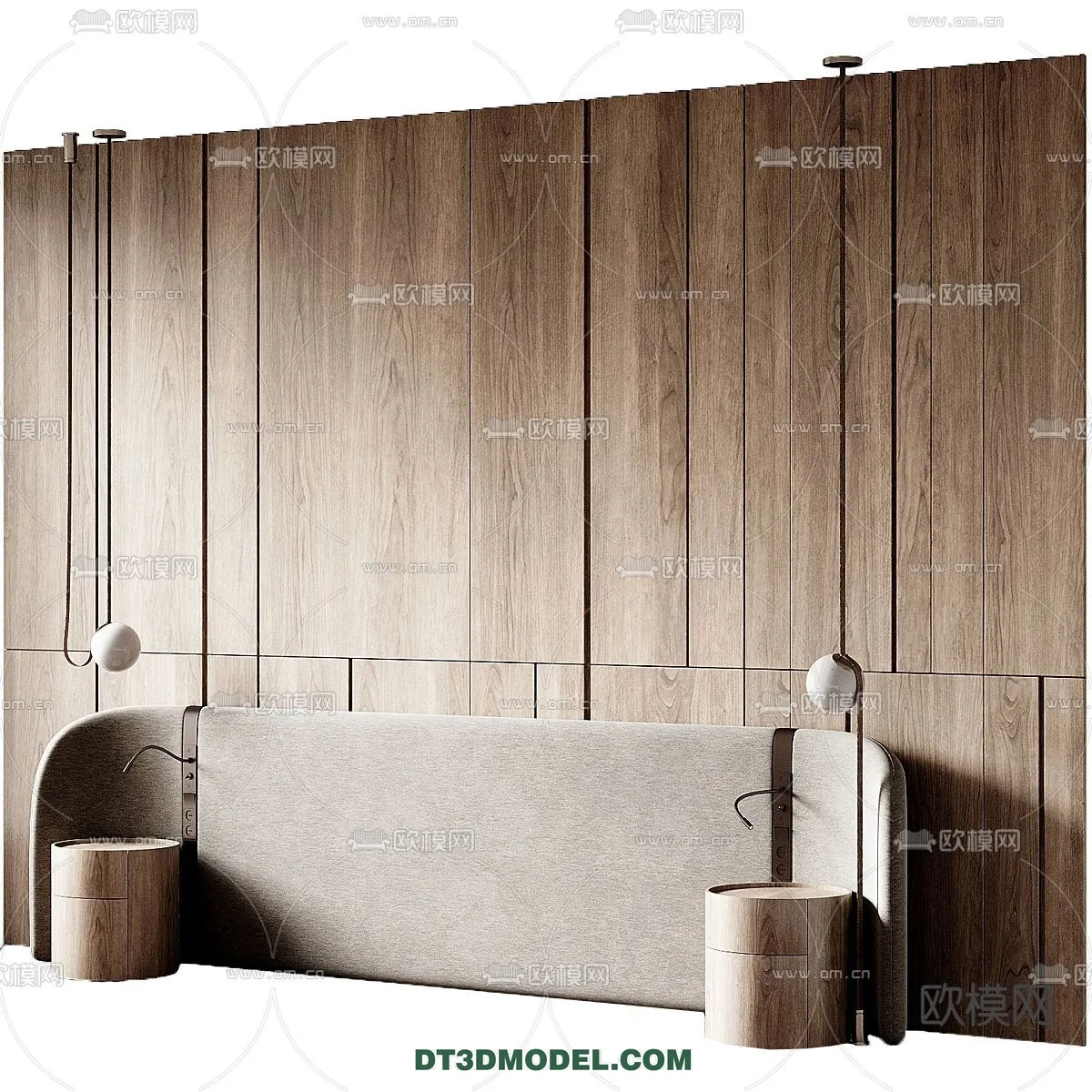 3D Model of Headboard - Bedroom Decoration 3D - 067