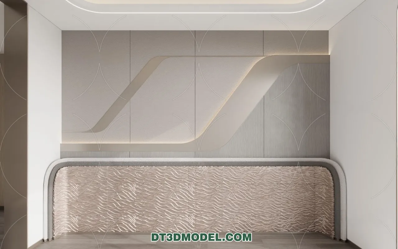 3D Model of Headboard - Bedroom Decoration 3D - 072