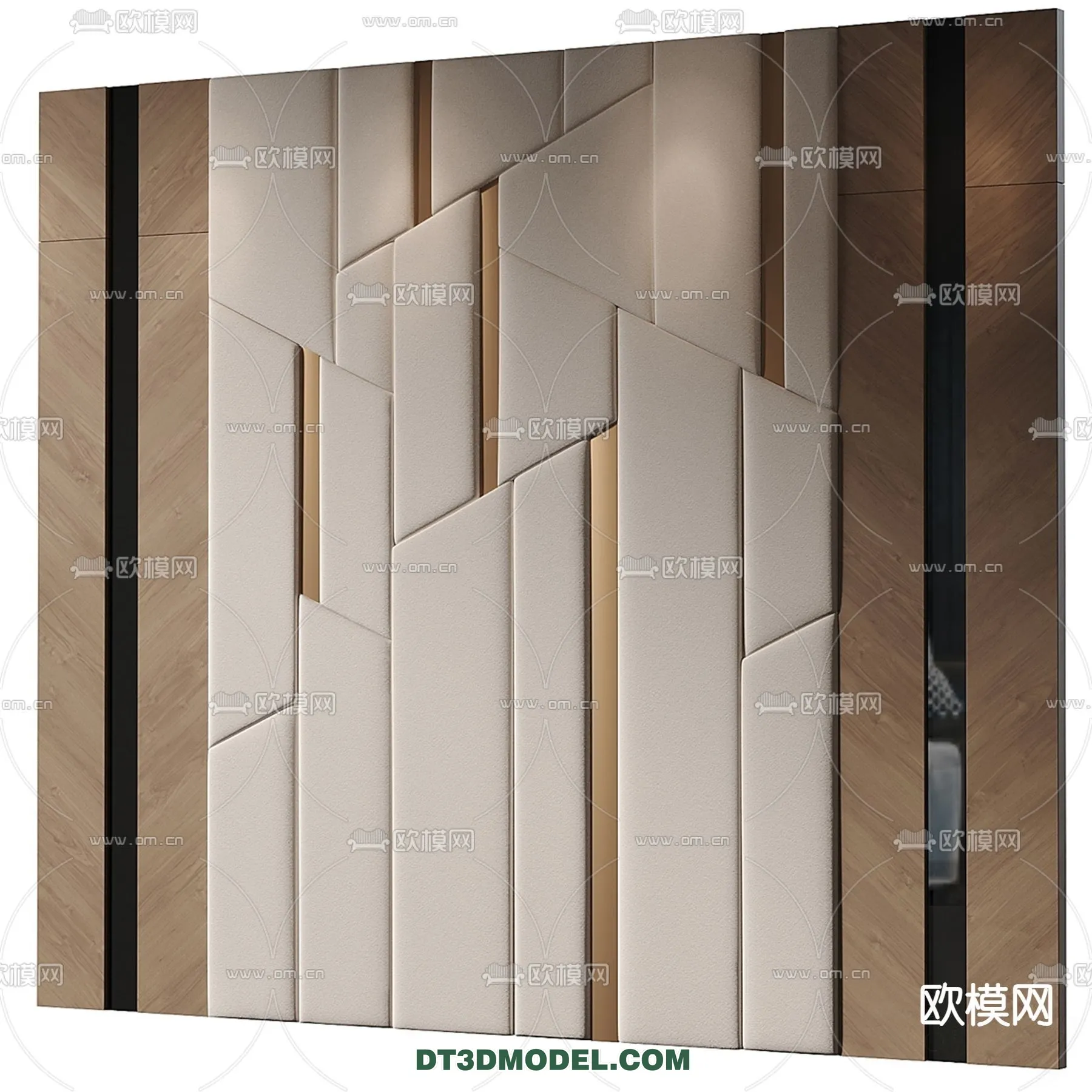 3D Model of Headboard - Bedroom Decoration 3D - 073