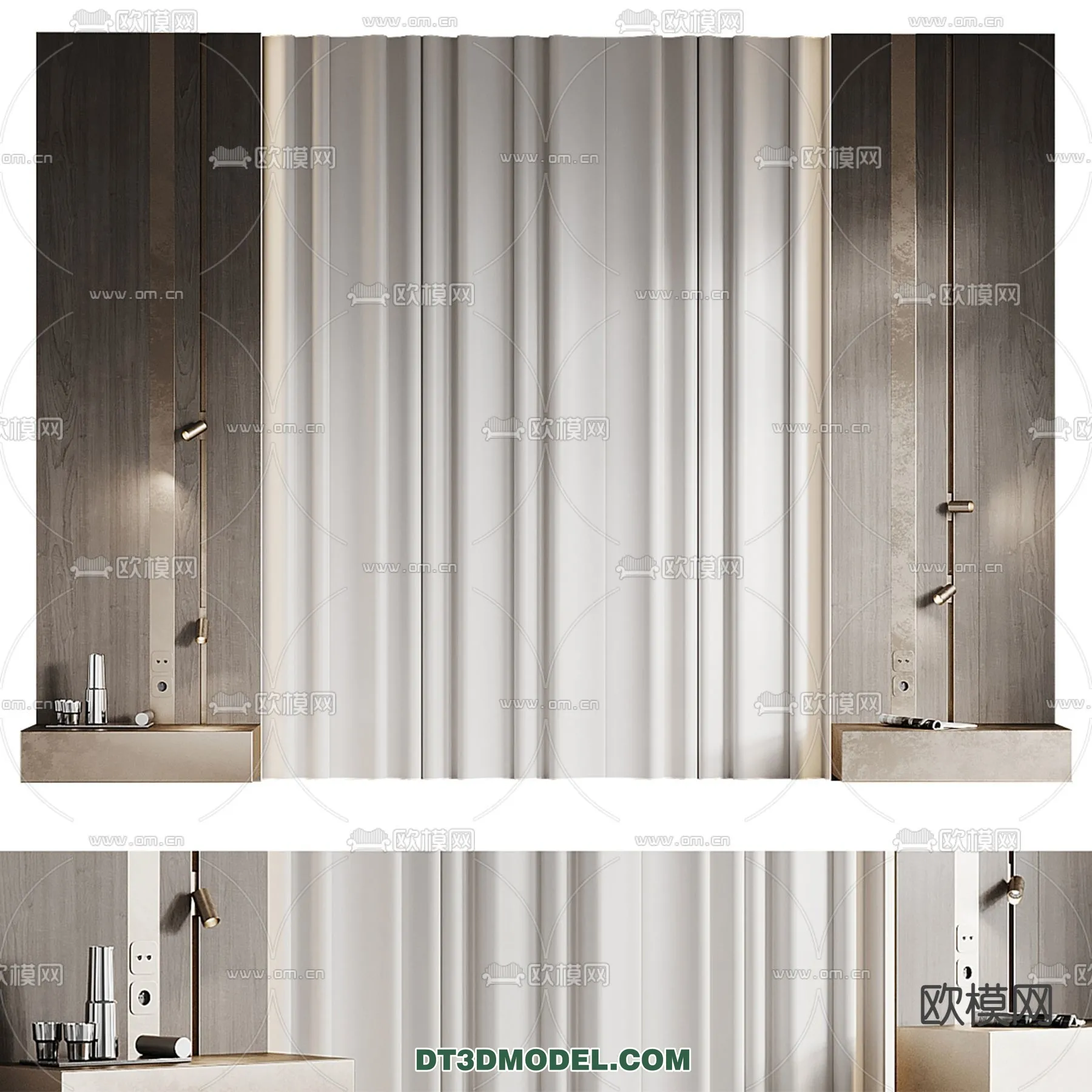 3D Model of Headboard - Bedroom Decoration 3D - 074