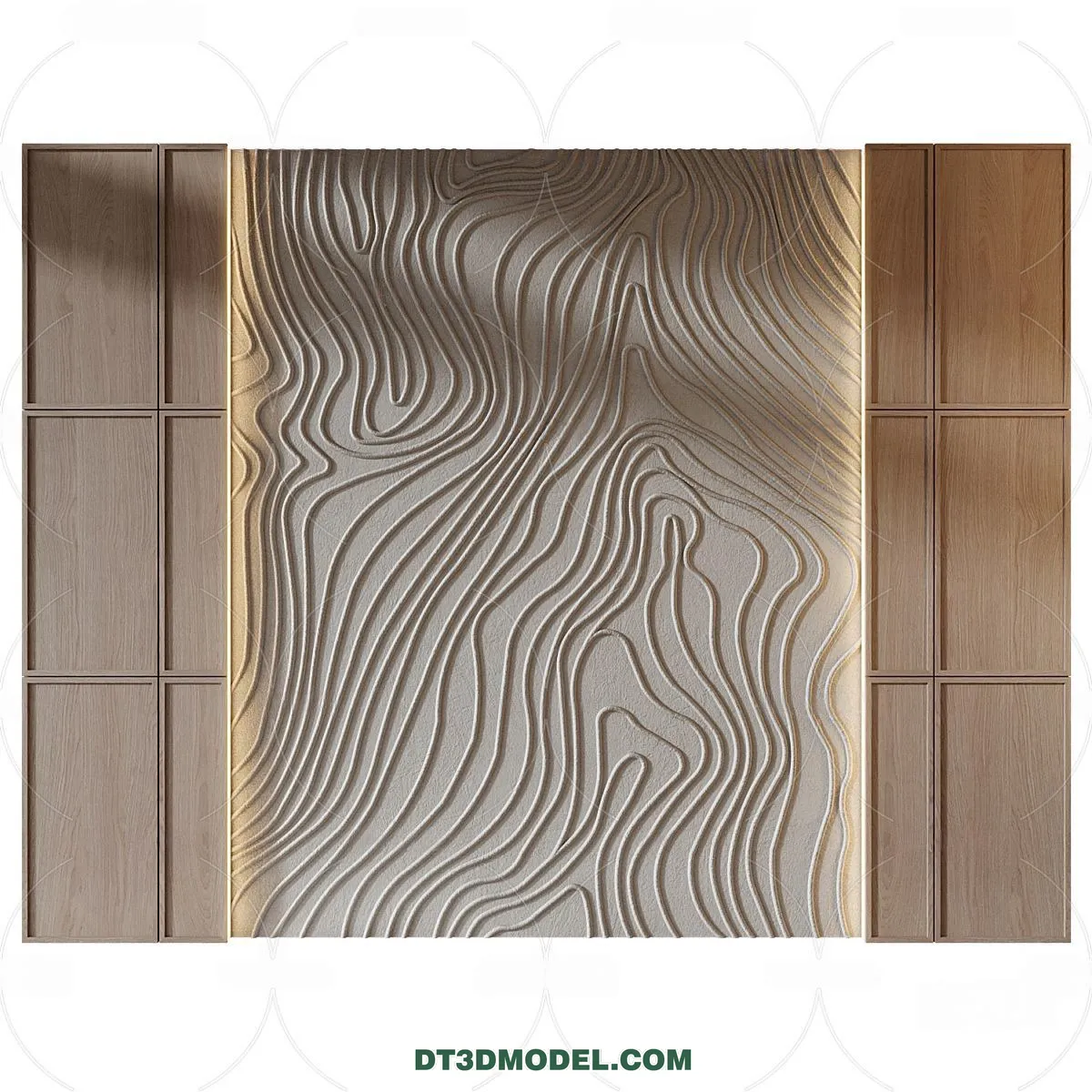 3D Model of Headboard - Bedroom Decoration 3D - 075