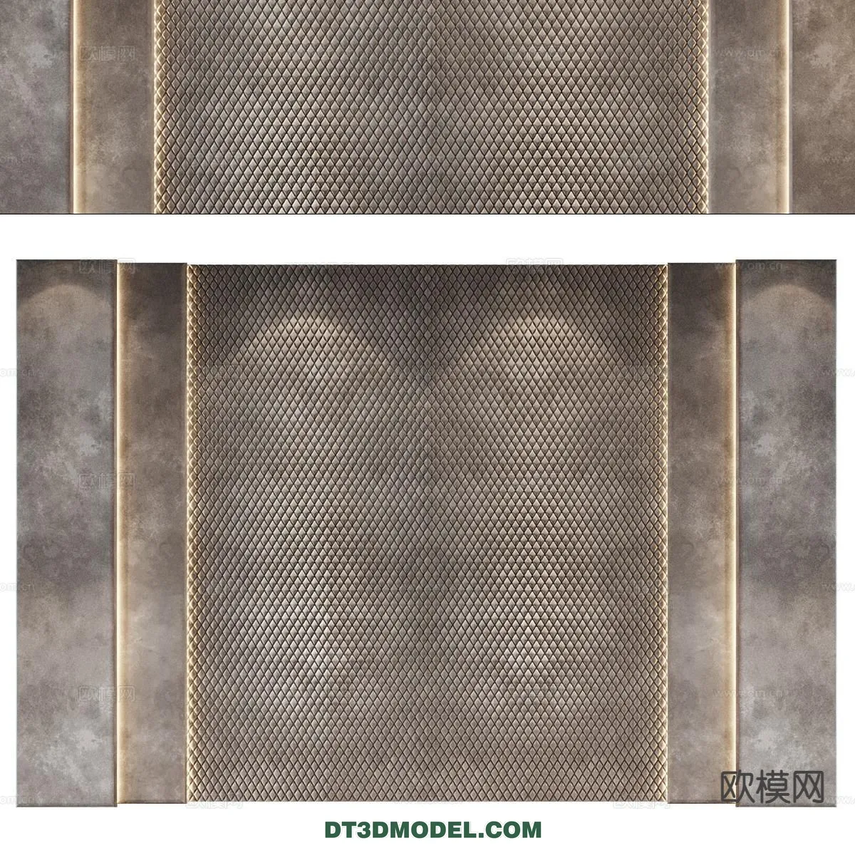 3D Model of Headboard - Bedroom Decoration 3D - 077