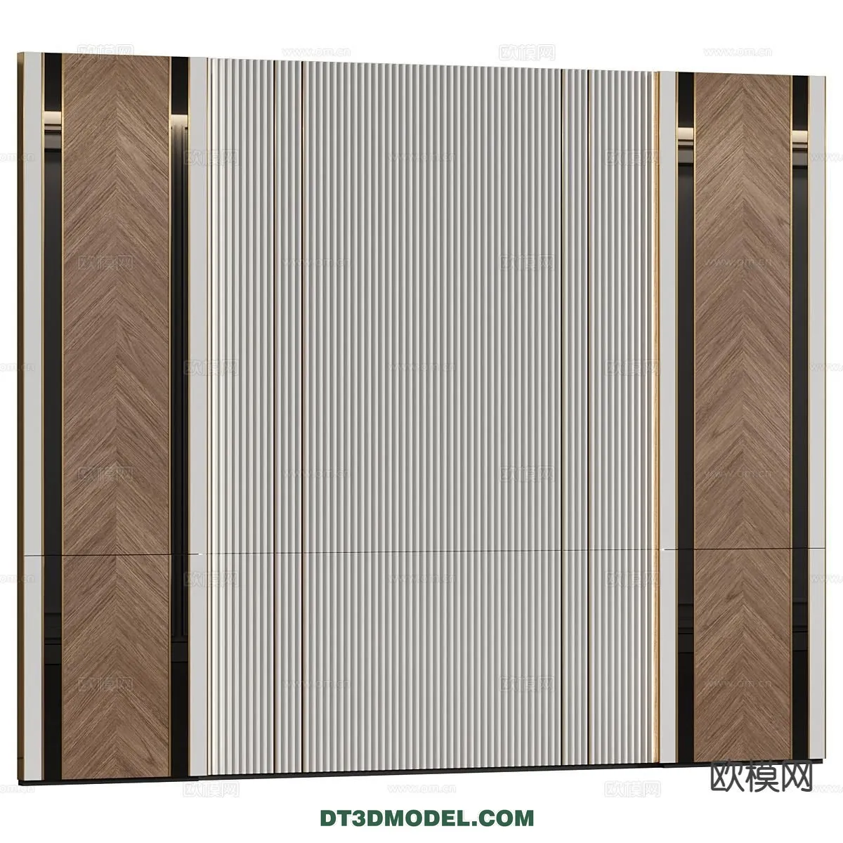 3D Model of Headboard - Bedroom Decoration 3D - 078