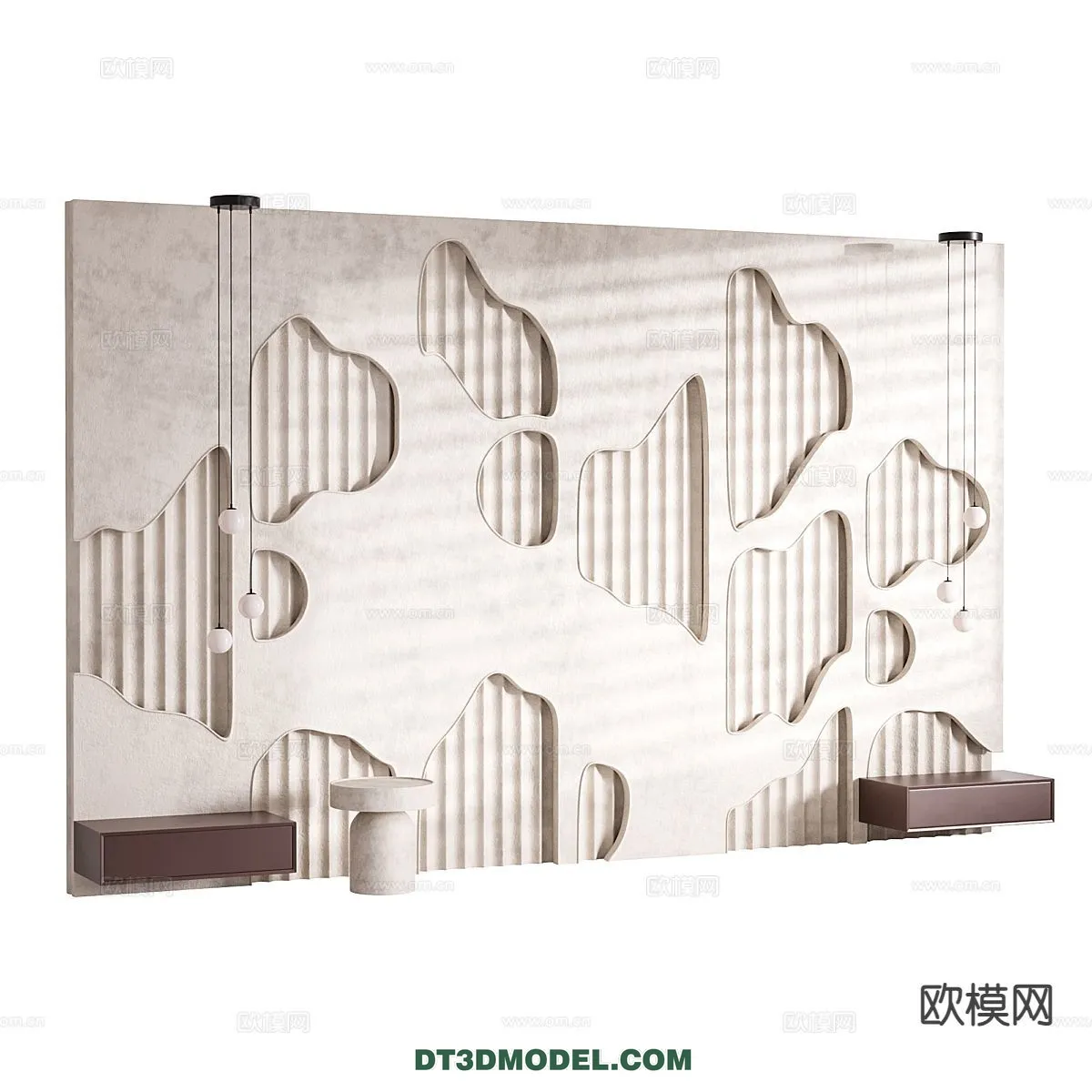 3D Model of Headboard - Bedroom Decoration 3D - 080