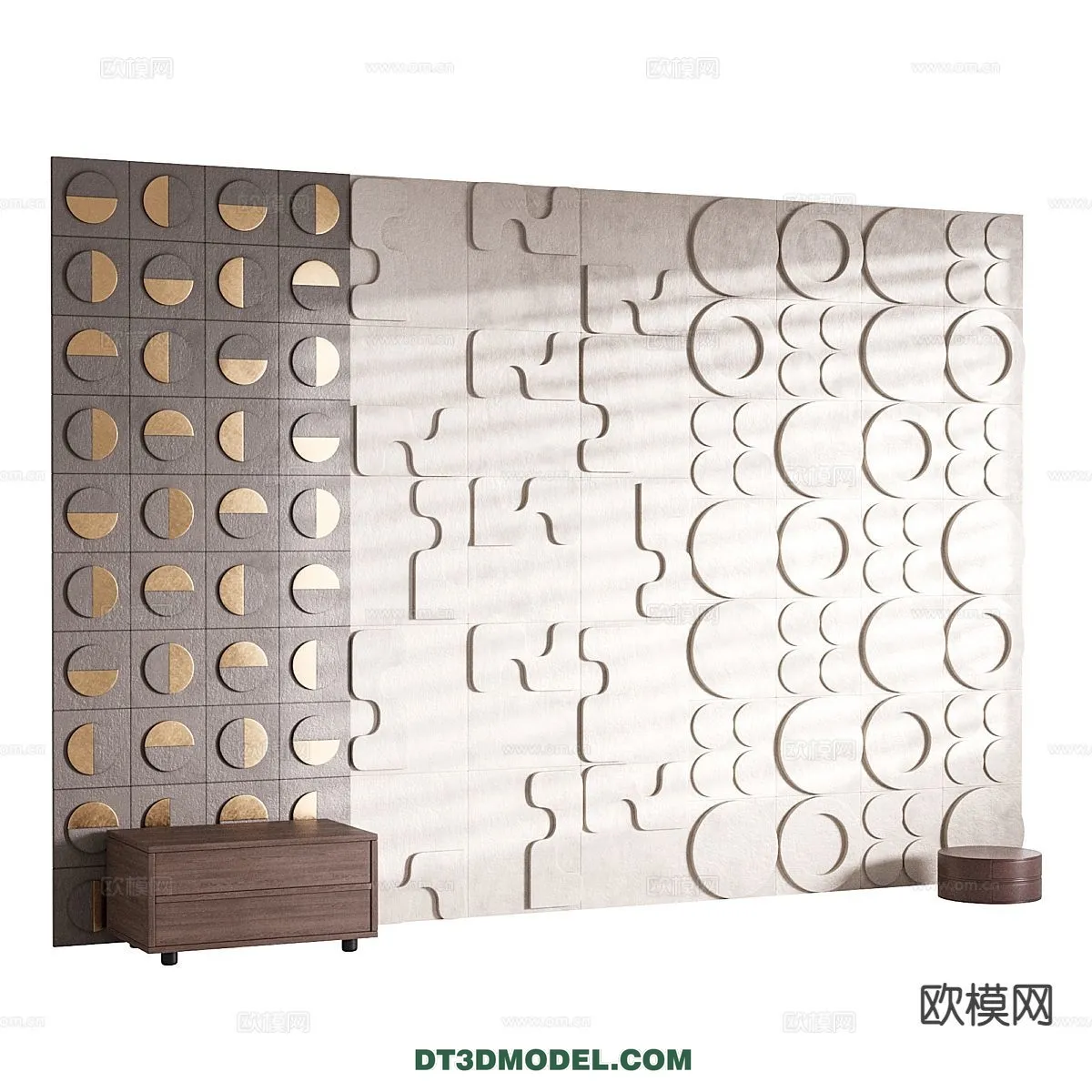 3D Model of Headboard - Bedroom Decoration 3D - 081