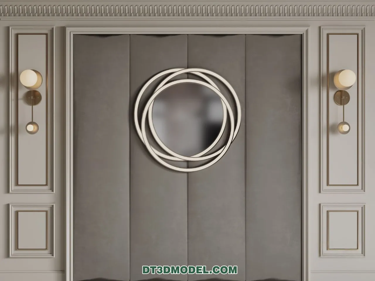 3D Model of Headboard - Bedroom Decoration 3D - 084