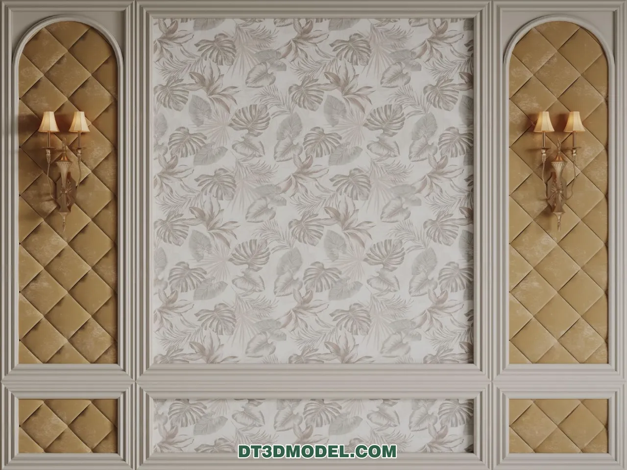 3D Model of Headboard - Bedroom Decoration 3D - 088