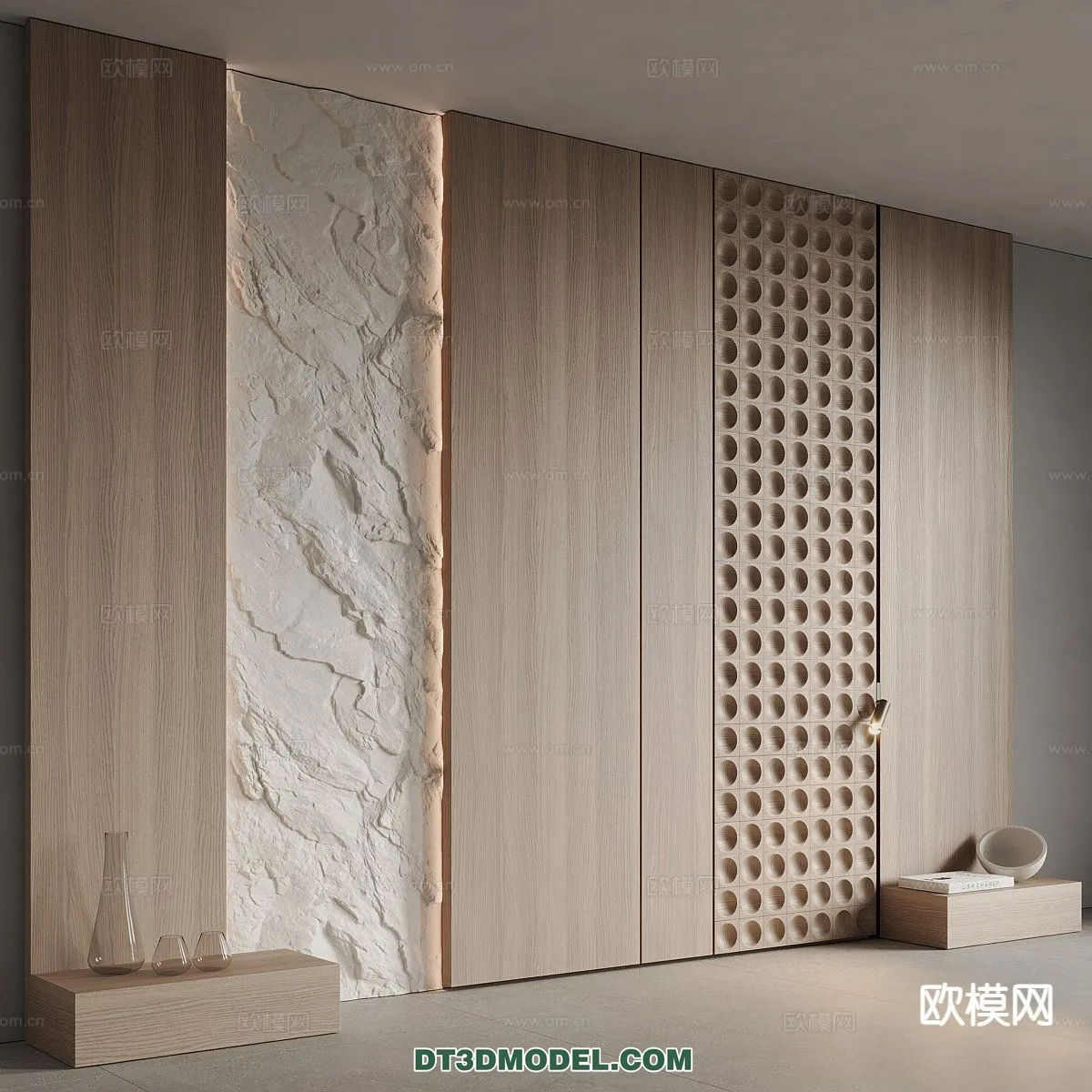 3D Model of Headboard - Bedroom Decoration 3D - 091