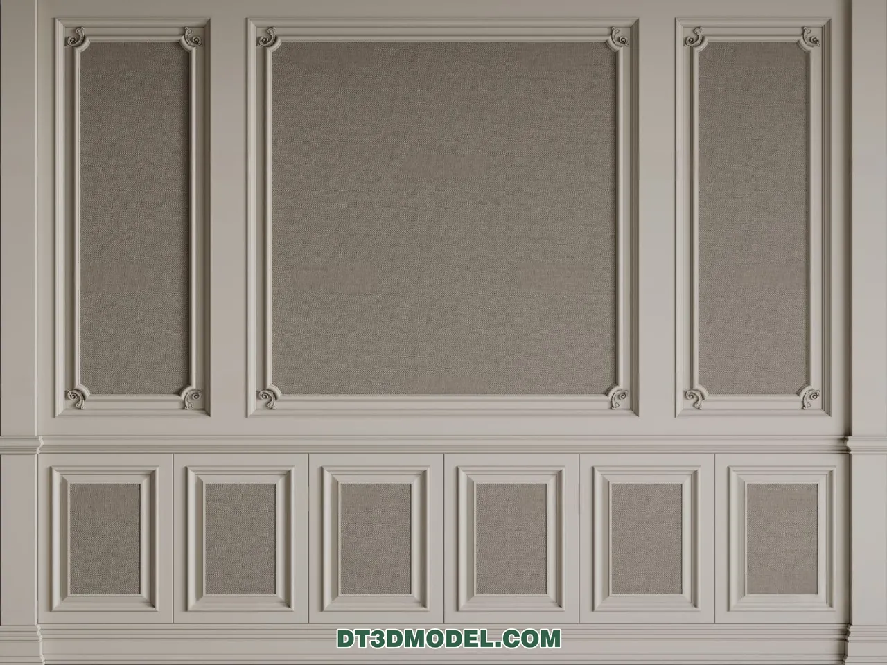 3D Model of Headboard - Bedroom Decoration 3D - 092