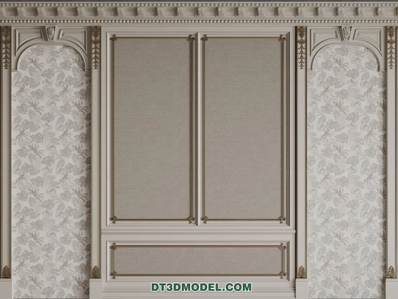 3D Model of Headboard - Bedroom Decoration 3D - 093