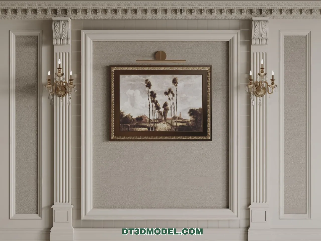 3D Model of Headboard - Bedroom Decoration 3D - 095