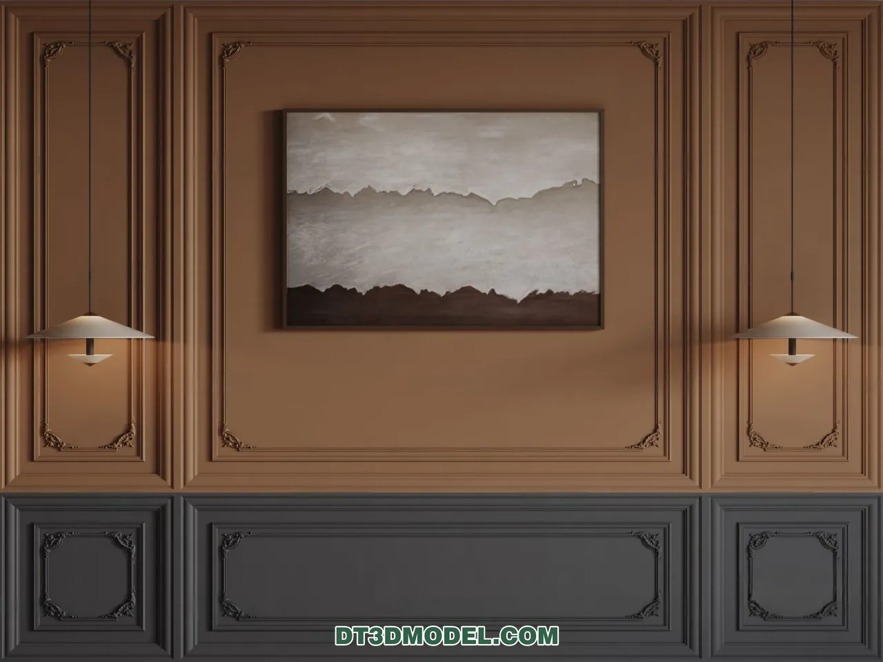 3D Model of Headboard - Bedroom Decoration 3D - 096