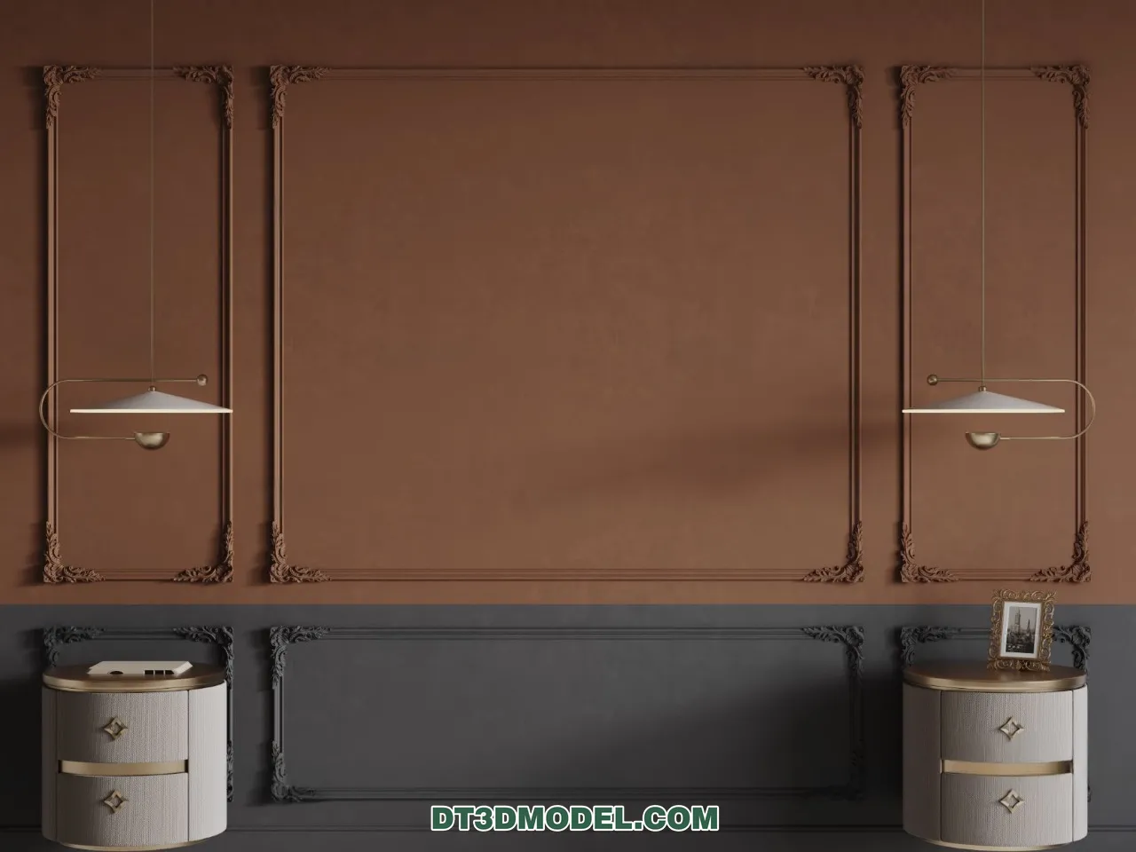 3D Model of Headboard - Bedroom Decoration 3D - 097