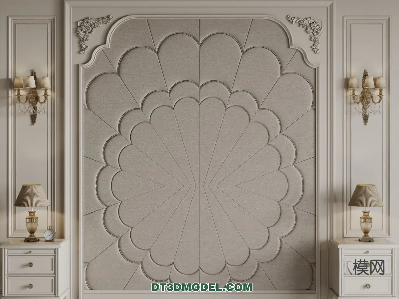 3D Model of Headboard - Bedroom Decoration 3D - 098