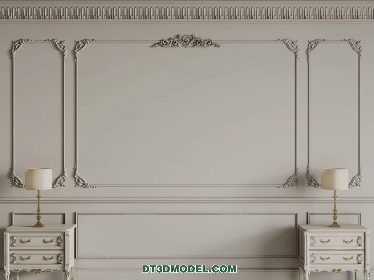 3D Model of Headboard - Bedroom Decoration 3D - 099