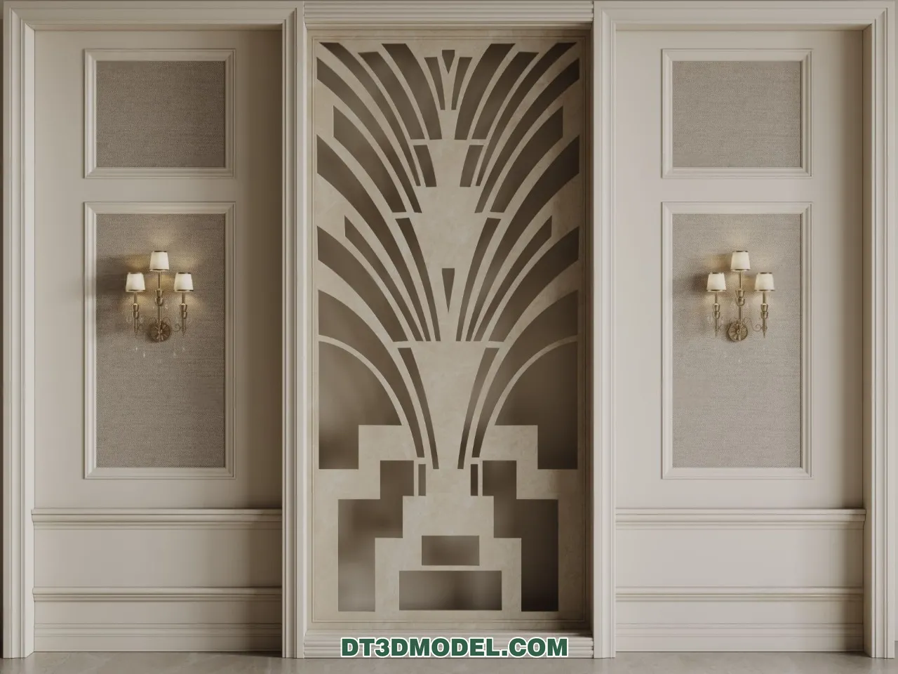 3D Model of Headboard - Bedroom Decoration 3D - 101