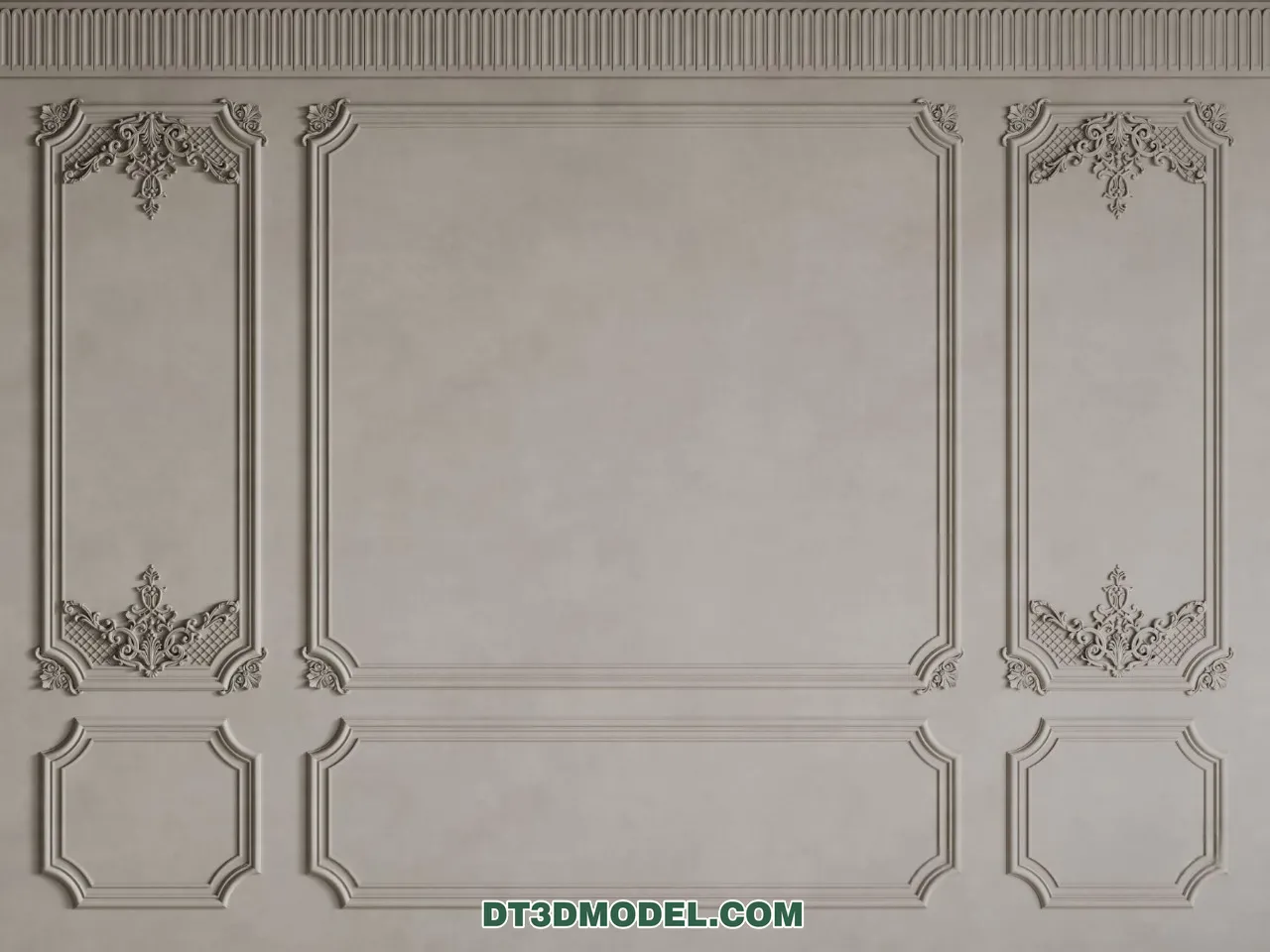 3D Model of Headboard - Bedroom Decoration 3D - 103