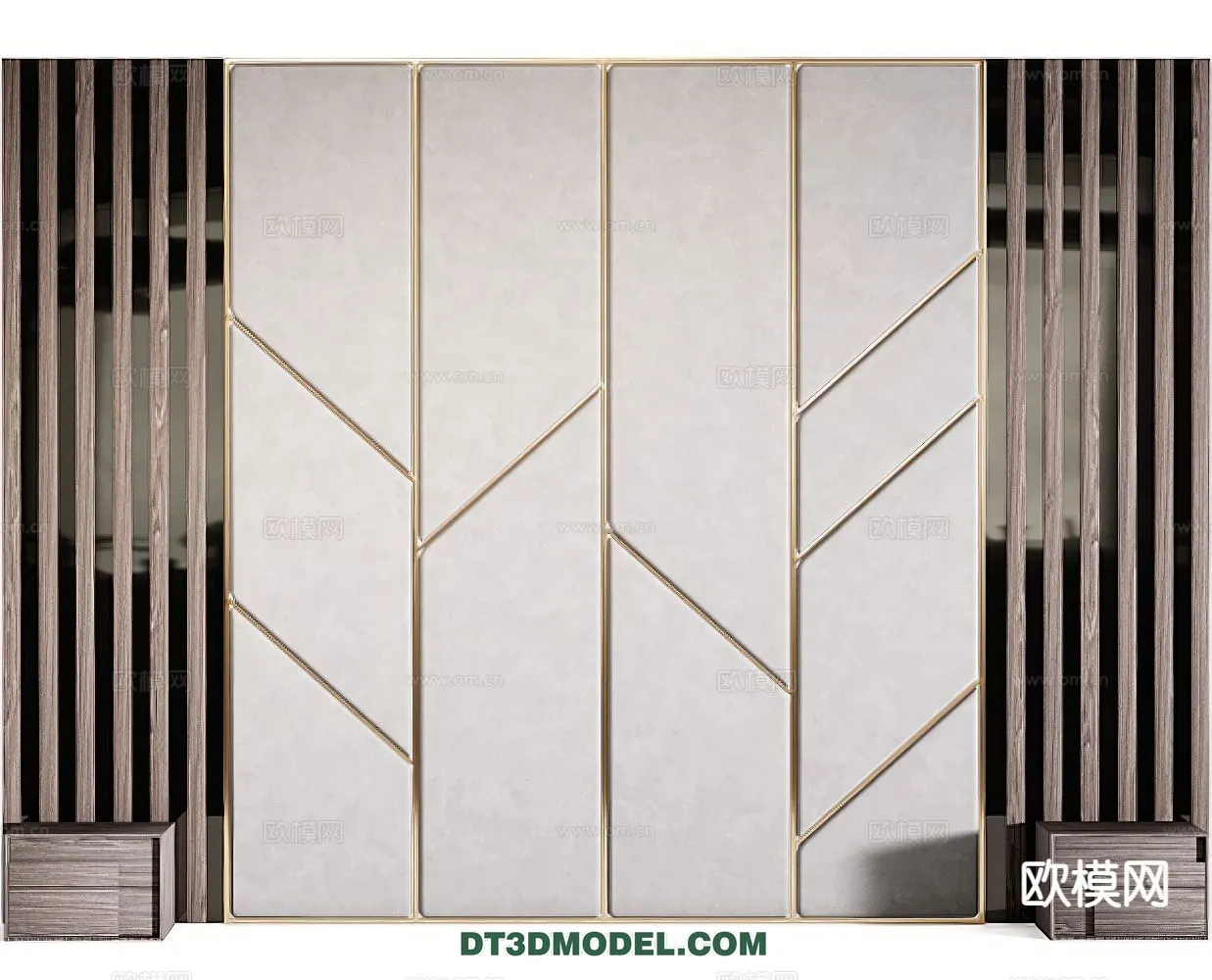 3D Model of Headboard - Bedroom Decoration 3D - 106