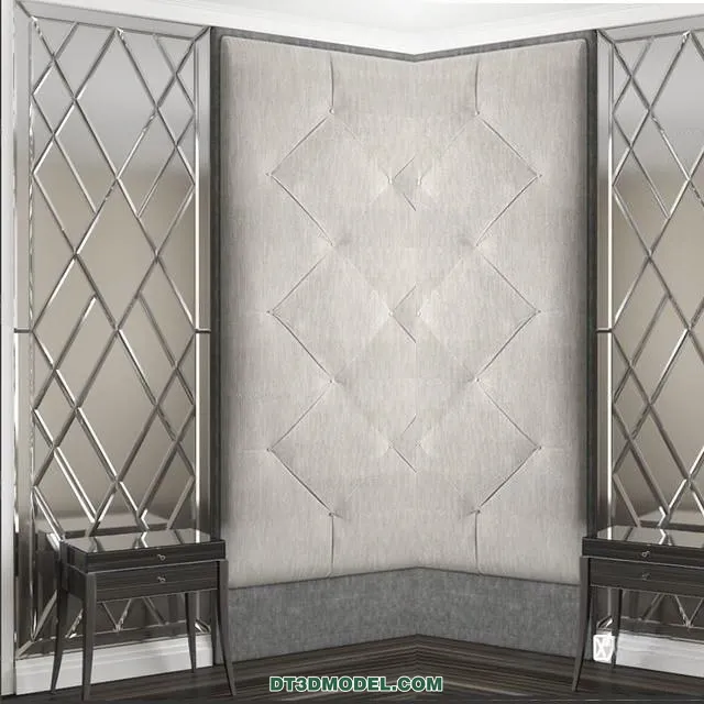 3D Model of Headboard - Bedroom Decoration 3D - 107