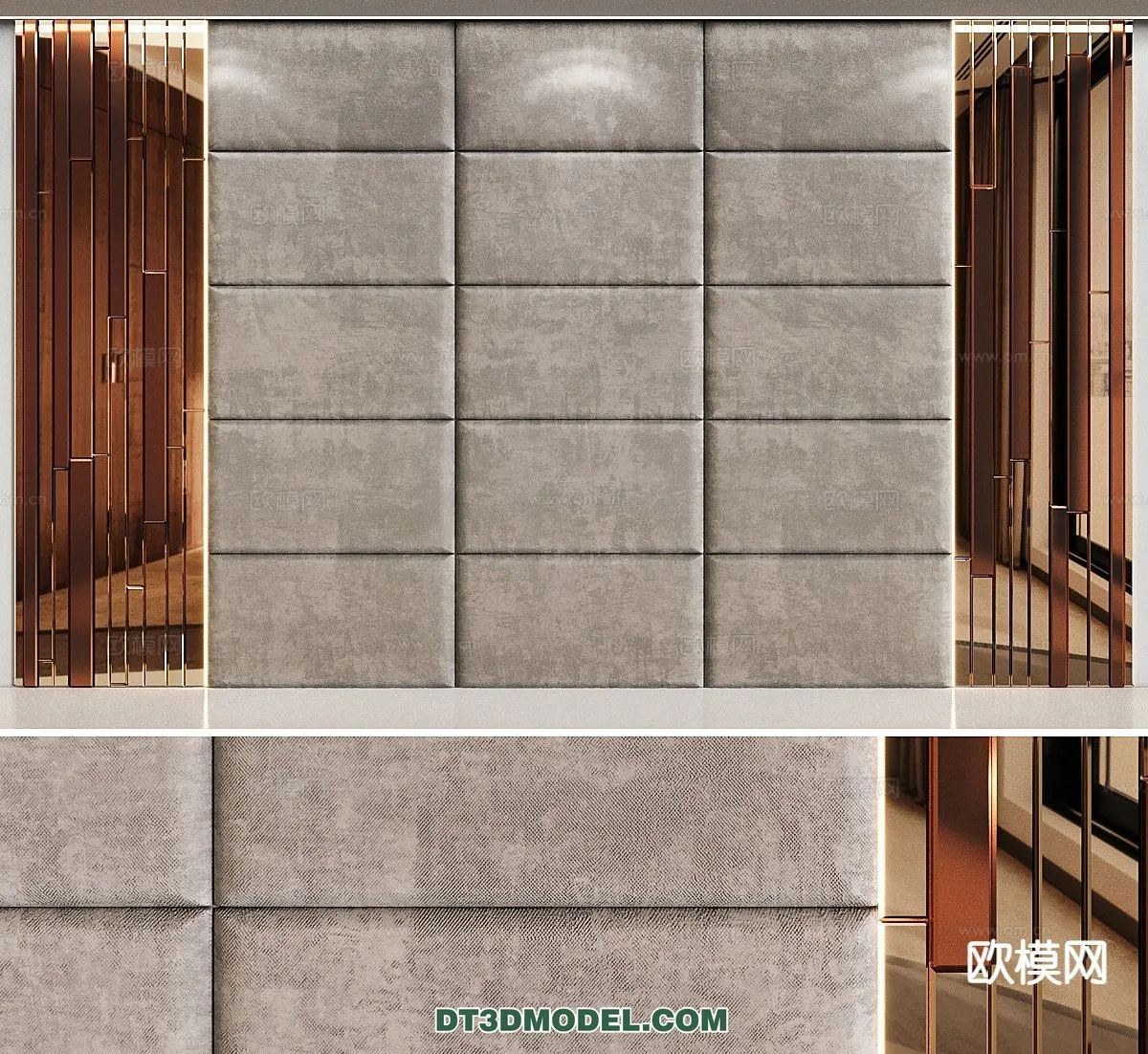 3D Model of Headboard - Bedroom Decoration 3D - 109