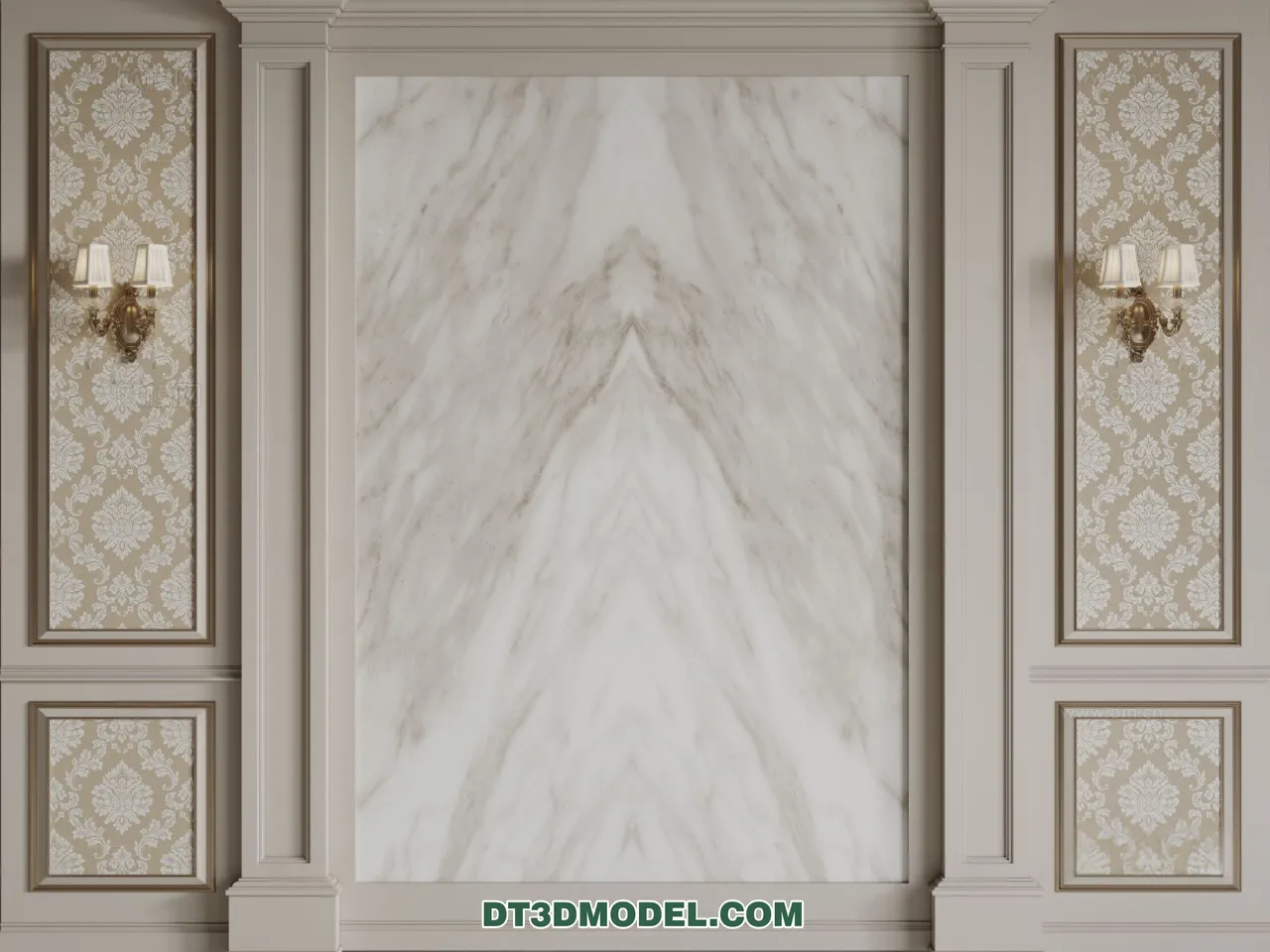 3D Model of Headboard - Bedroom Decoration 3D - 113