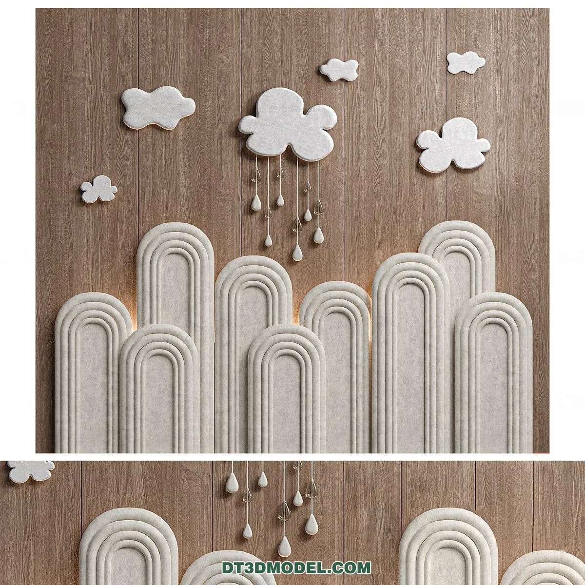 3D Model of Headboard - Bedroom Decoration 3D - 114